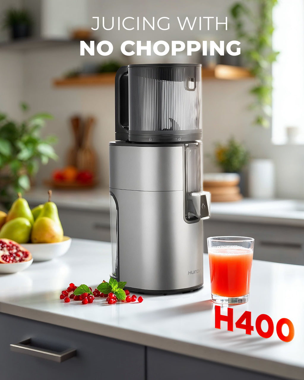 Hurom Slow Juicer H400 Titanium Grey